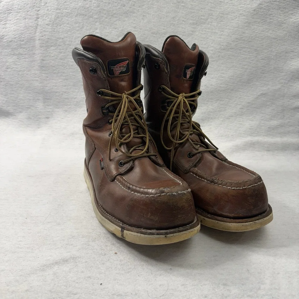 Red Wing Traction Tred Soft Toe Work Boot 411 Moc Toe Men's 11 EH Waterproof